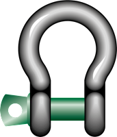 G-4161 Green Pin Standard Shackles Product Illustration